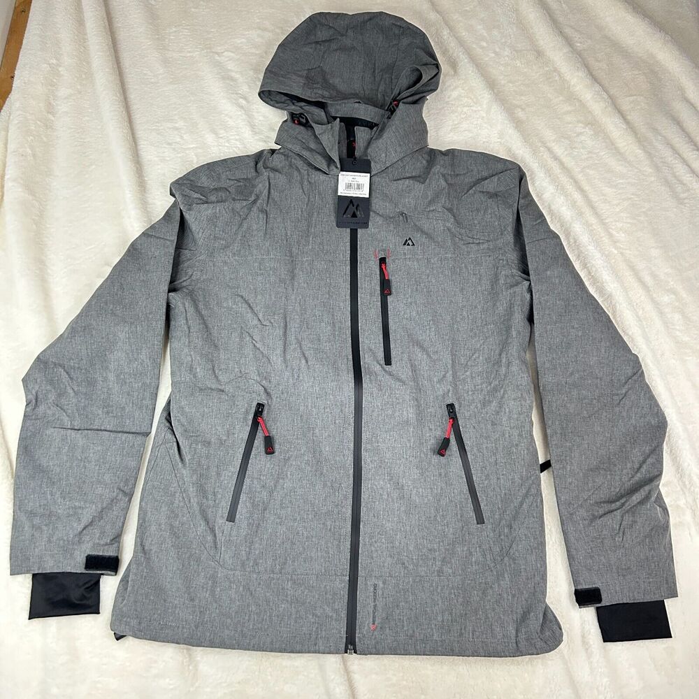Apricoat Men's Jacket in Dark Gray with Removable Hood Size Large